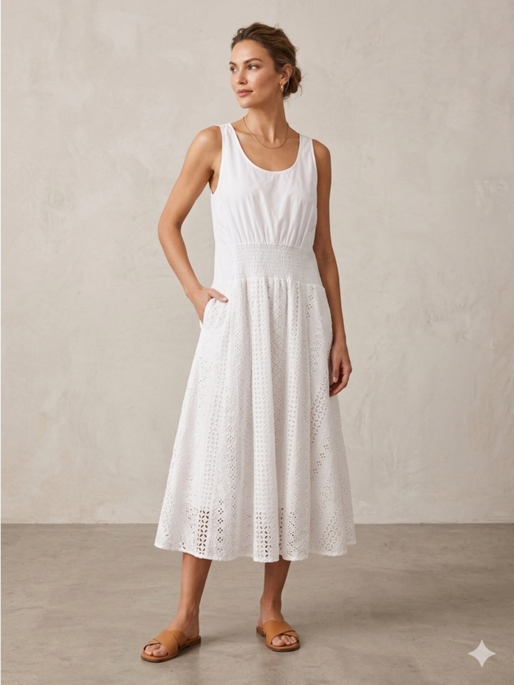 Thakoon Eyelet Trapeze Cotton Dress size 8